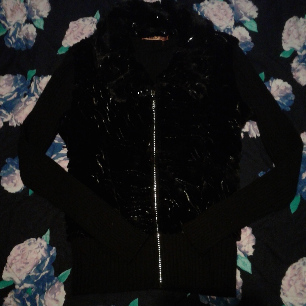 Belldini Faux Fur Full Zip Jacket